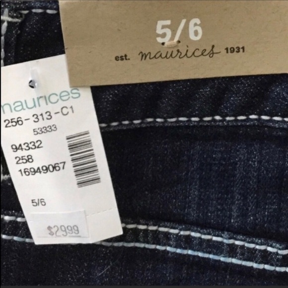 NWT Maurice's Dark Wash Embellished Jean Skirt - Picture 6 of 6